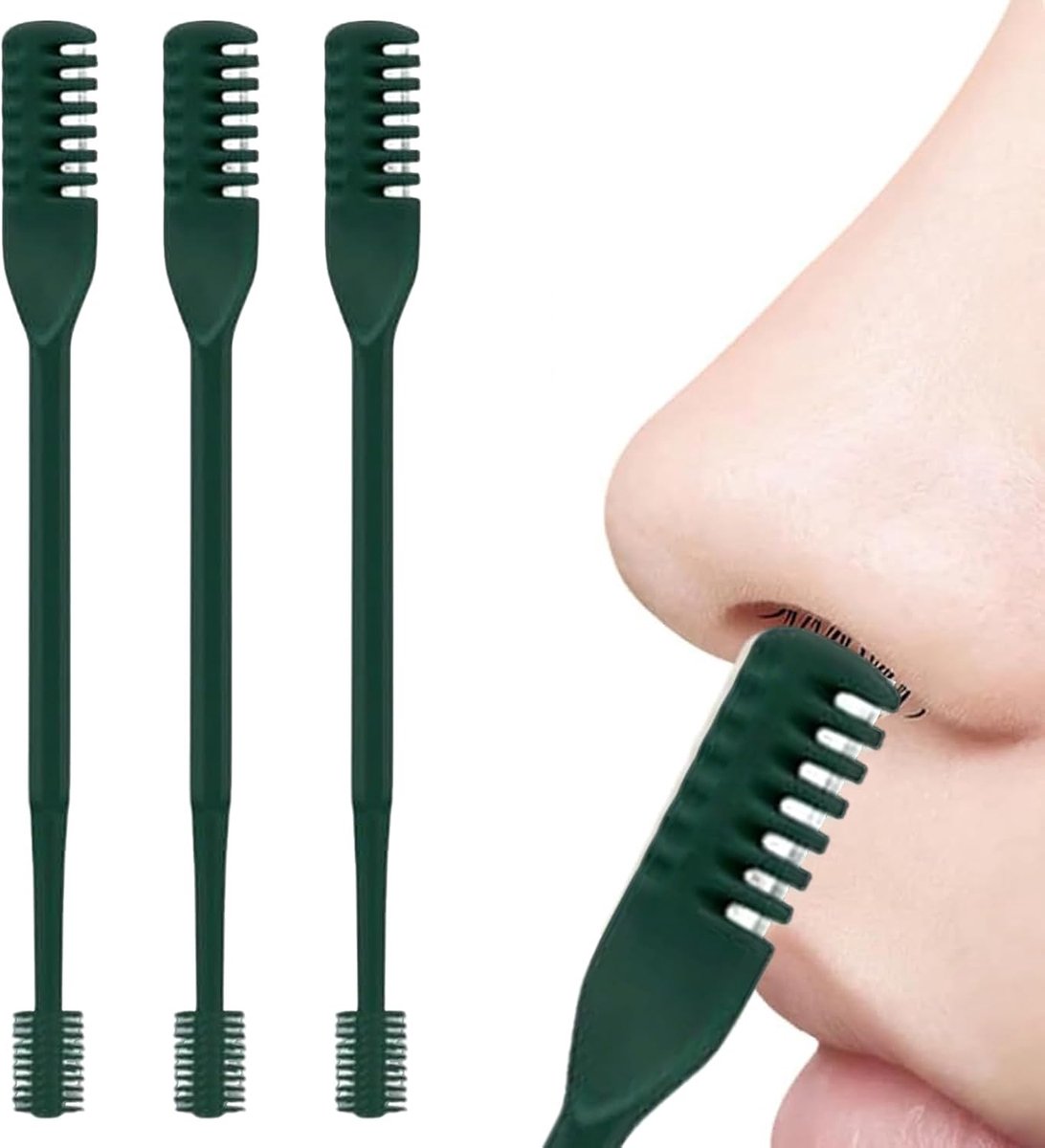 Neushaartrimmer - Neusverzorging - Persoonlijke Hygiëne - Dubbele Kop Design - 3 Tondegemmen - Zilver