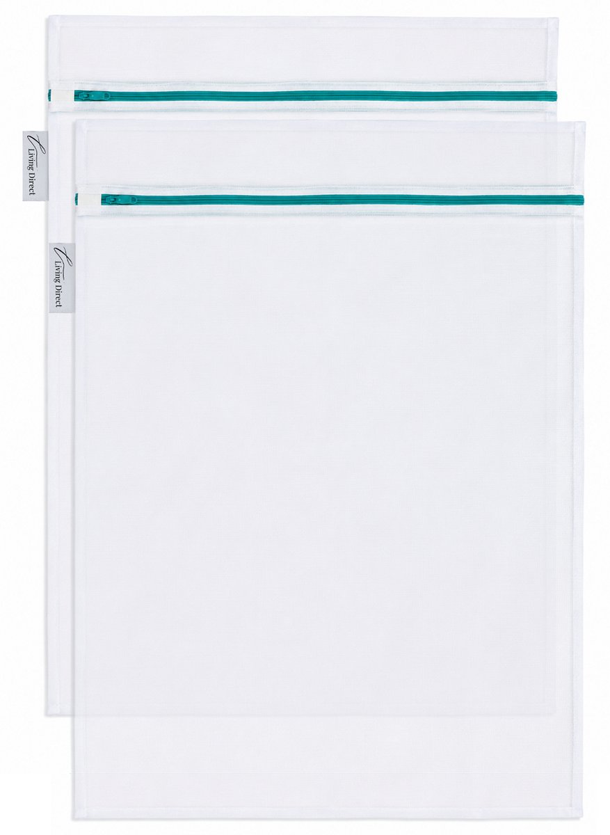 Living Direct Waszak XL set 2 stuks Waszakjes met Rits - Extra Grote Waszakken voor Beddengoed, Dekbedovertrekken, Hoeslakens, Gordijnen en Jassen - Waszak Groot - Laundry Bag - Wasnetten