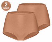 ten Cate Dames High Waist – Secrets – 2-Pack – Hazelnoot – Maat L – Naadloos & Comfortabel Ondergoed – Fluweelzachte Afwerking – Voordeelverpakking