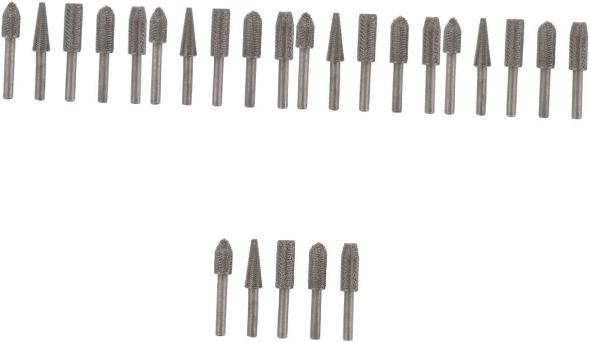 Metaal Freesbits Set - Graveer Bits - Houtbewerking Graveren - 5 Sets Inclusief - 25 Delig - Zwart