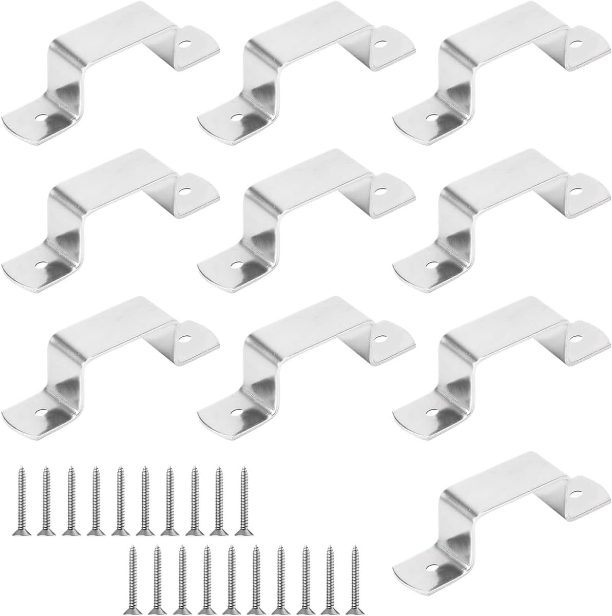 Montageklemmen Hekpanelen - Bevestigingsclips - Hekwerk Verstevigen - Roestvrij Staal - 10