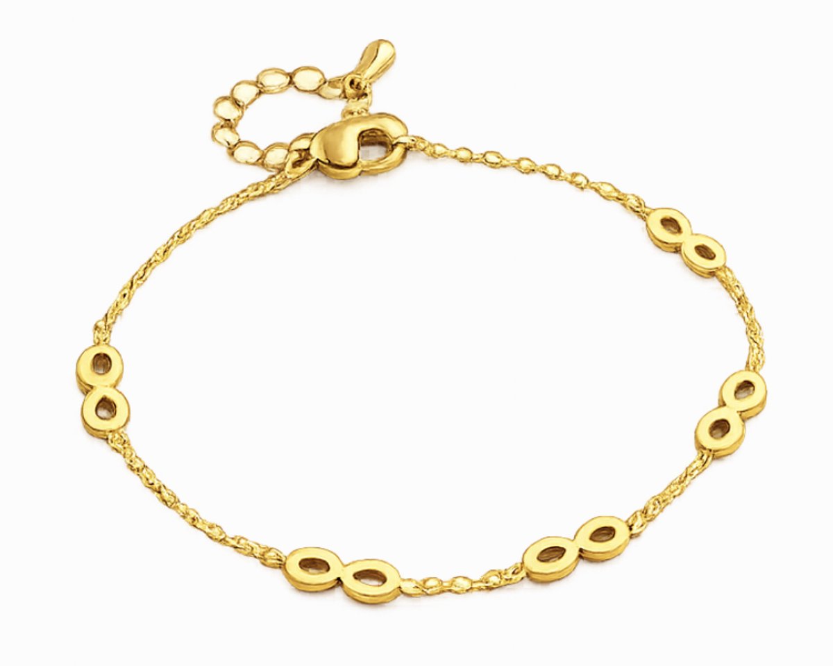 Armband - Goudkleurig- verguld - dames - Vrouwen - feest sieraden - verjaardag cadeau - cadeau - vakantie