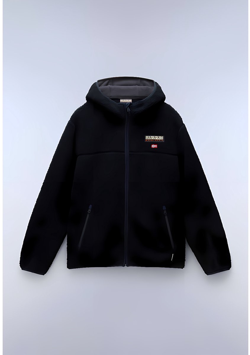 Napapijri fleecehoodie T-Tynik Fzh NP0A4IA8 Zwart