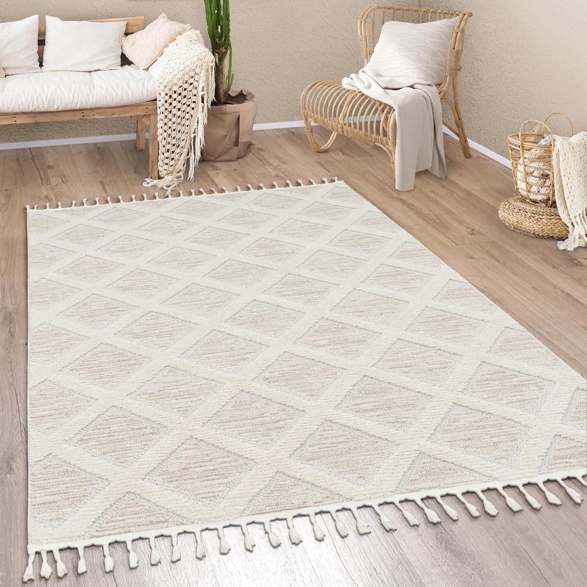 Vloerkleed Woonkamer - Laagpolig Tapijt - Interieur Verfraaien - Vloerverwarming Geschikt 
