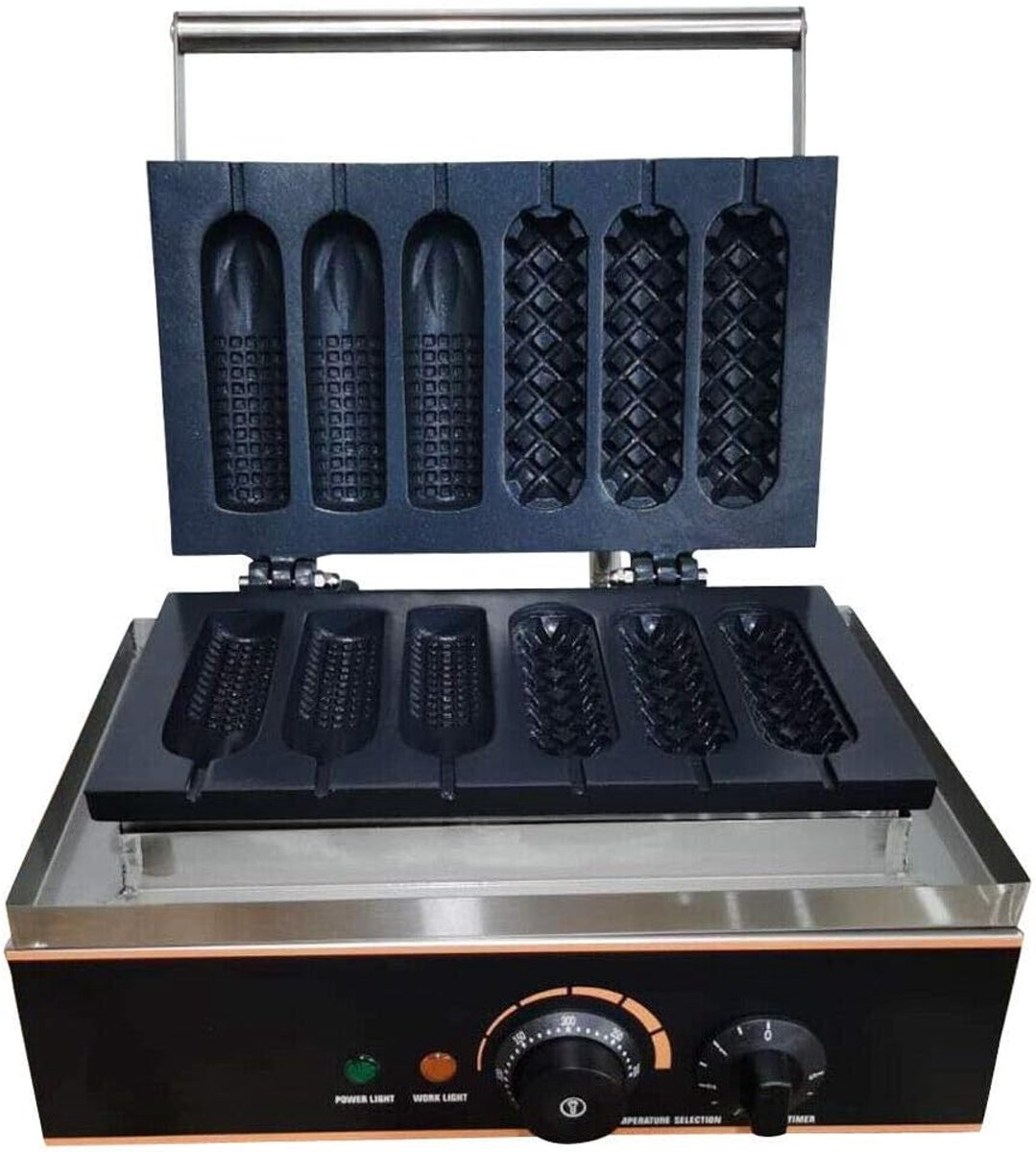 Wafelijzer Stroopwafel Maker Snacks Maken Non-stick Platen 6 Stuks Rood