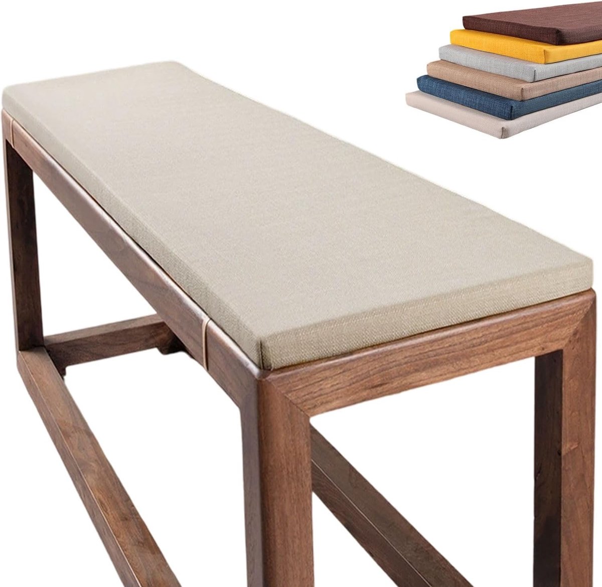 Bankkussen - Zitkussen - Buiten Zitten - Dubbel Antislip - 120 cm - Grijs