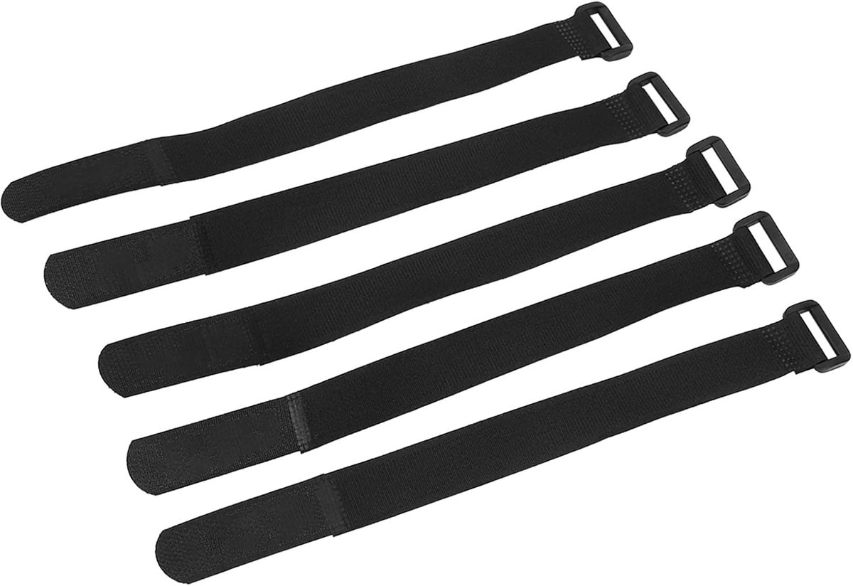 Fietsbinder Set - Nylon Banden - Fiets Transport - Compact Lichtgewicht - 5 Stuks - Zwart