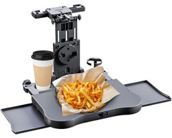 Achterbank Bord - Auto Tafel - Eten en Werken - Verstelbare Hendelafstand - Universele Pasvorm - Zwart