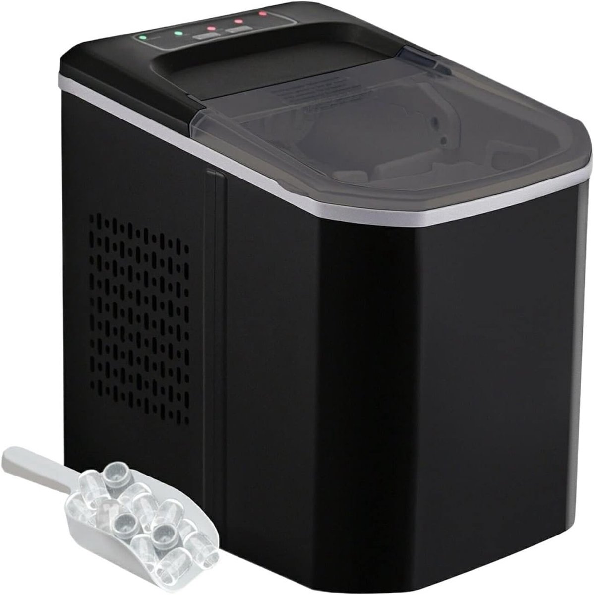 Ijsblokjesmachine - IJsmaker - Snelle IJsproductie - Compact Desktop Model - 12 kg per dag - Zilverkleurig