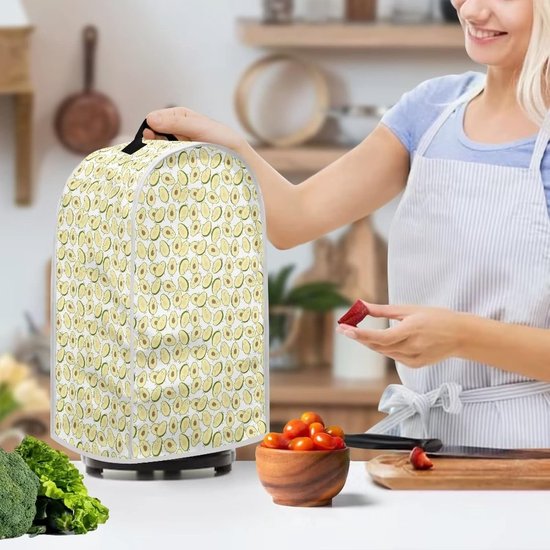 Blenderhoes - Keukenapparaat Cover - Apparaat Beschermen - Spatbestendige Stof - 24 x 18.5 x 40.5 cm - Avocado Patroon — afbeelding 2