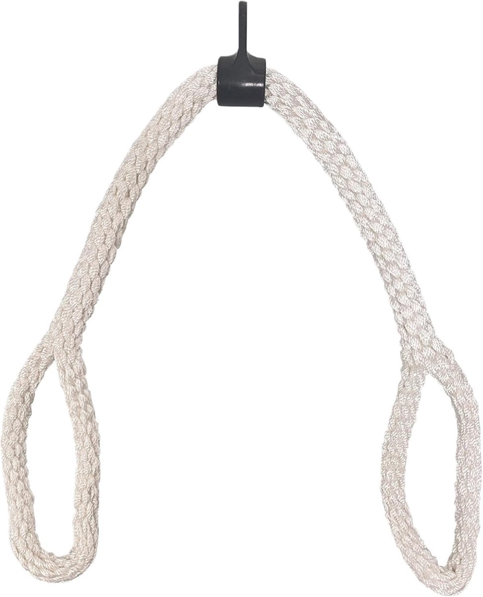 Tricep Touw - Pulldown Kabel - Kracht Training - Antislip Grips - 39 Inch - Zwart