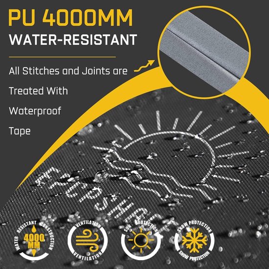 Fietsenstalling - Tentloodsen voor Buiten - Waterdichte Anti-UV Fietsenstalling - Tent - Fiets - Motorfiets - Schuur - Onderdak - Outdoor - Achtertuin - Stalen Frame - PE Cover Rits - Cabine — afbeelding 3
