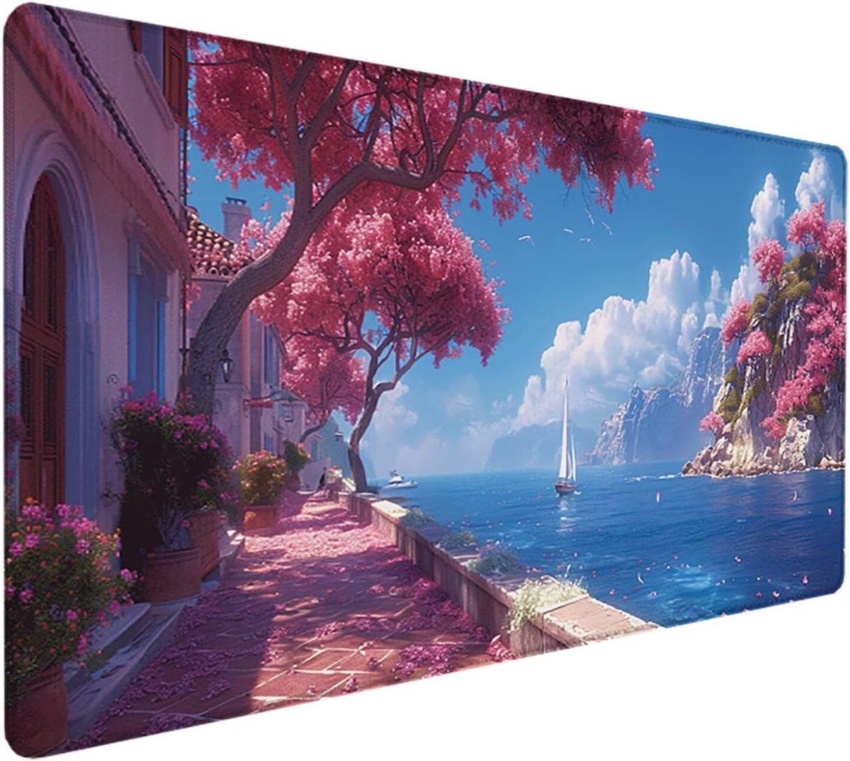 XXL Muismat - Bureauonderlegger - Gaming en Werk - Waterdichte Coating - 100x50 cm - Roze