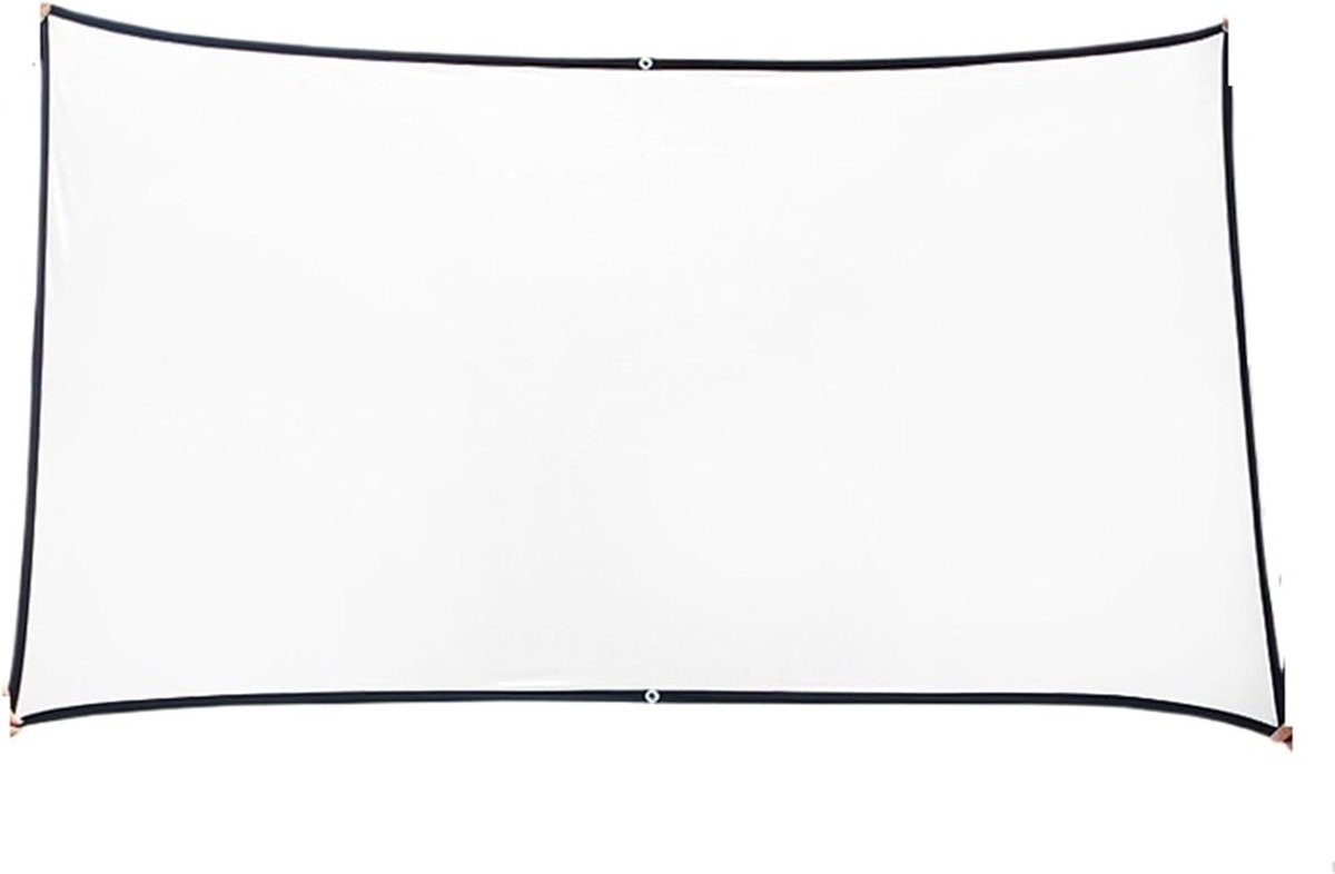 Projectiescherm 150 inch - Draagbaar filmscherm - Buitenfilms kijken - Dikke anti-kreuk stof - 16:9 formaat - Mat wit