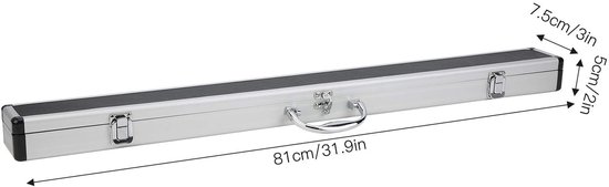 Dailygoods- Biljartkeu Koffer - Schuimvoering - 2 Sleuven - Metalen Sluitingen - Metalen Hoeken - Uitschuifbare Handgreep - Biljartkoffer van Dailygoods — afbeelding 5