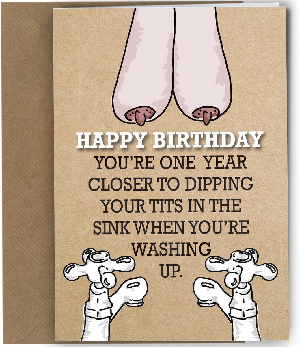 Dailygoods - Grappige Onbeleefde Verjaardagskaart - Humoristische Wenskaart voor Vrienden en Familie
