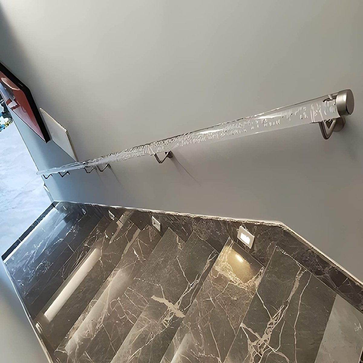 Trapleuning Acryl - Moderne Leuning - Veilig Traplopen - Aanpasbare Lengte - Tot 6 Meter - Transparant