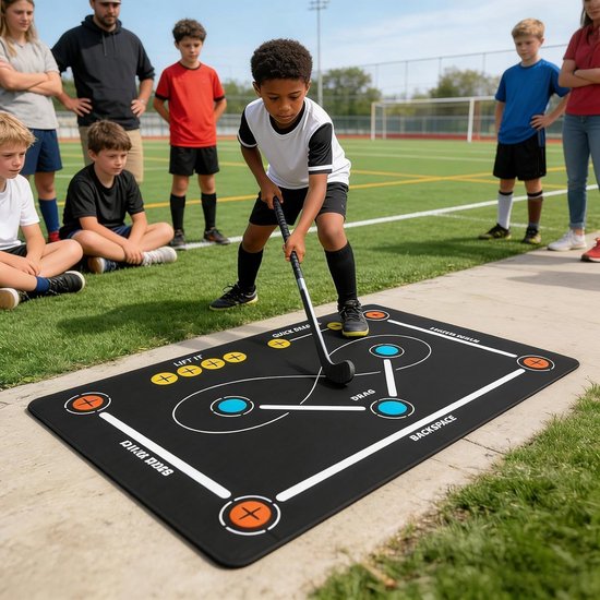 Sport Trainingsmatten - Hockey Oefenmat - Balvaardigheden Verbeteren - Geluidloos Wendbaar - 80 x 120 cm - Niet gespecificeerd van Merkloos — afbeelding 4