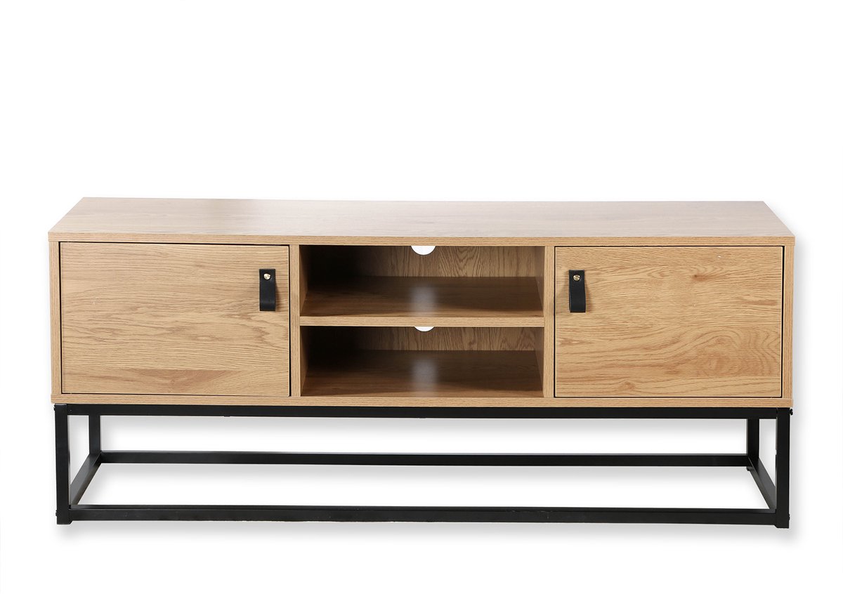 CALICOSY - Tv standaard bestaande uit 2 deuren en 1 centrale nis 120x39x48cm