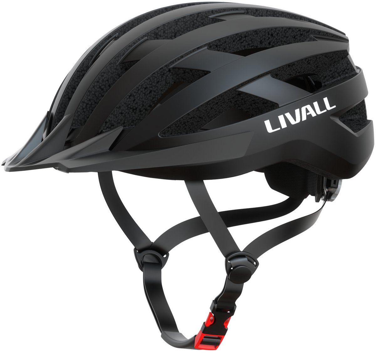 LIVALL MT1 Neo Black M size Bluetooth-fietshelm met luidsprekers & ingebouwde microfoon, valdetectie, mountainbikehelm met richtingaanwijzers & remlicht, MTB- & racefietshelm voor volwassenen (heren & dames)
