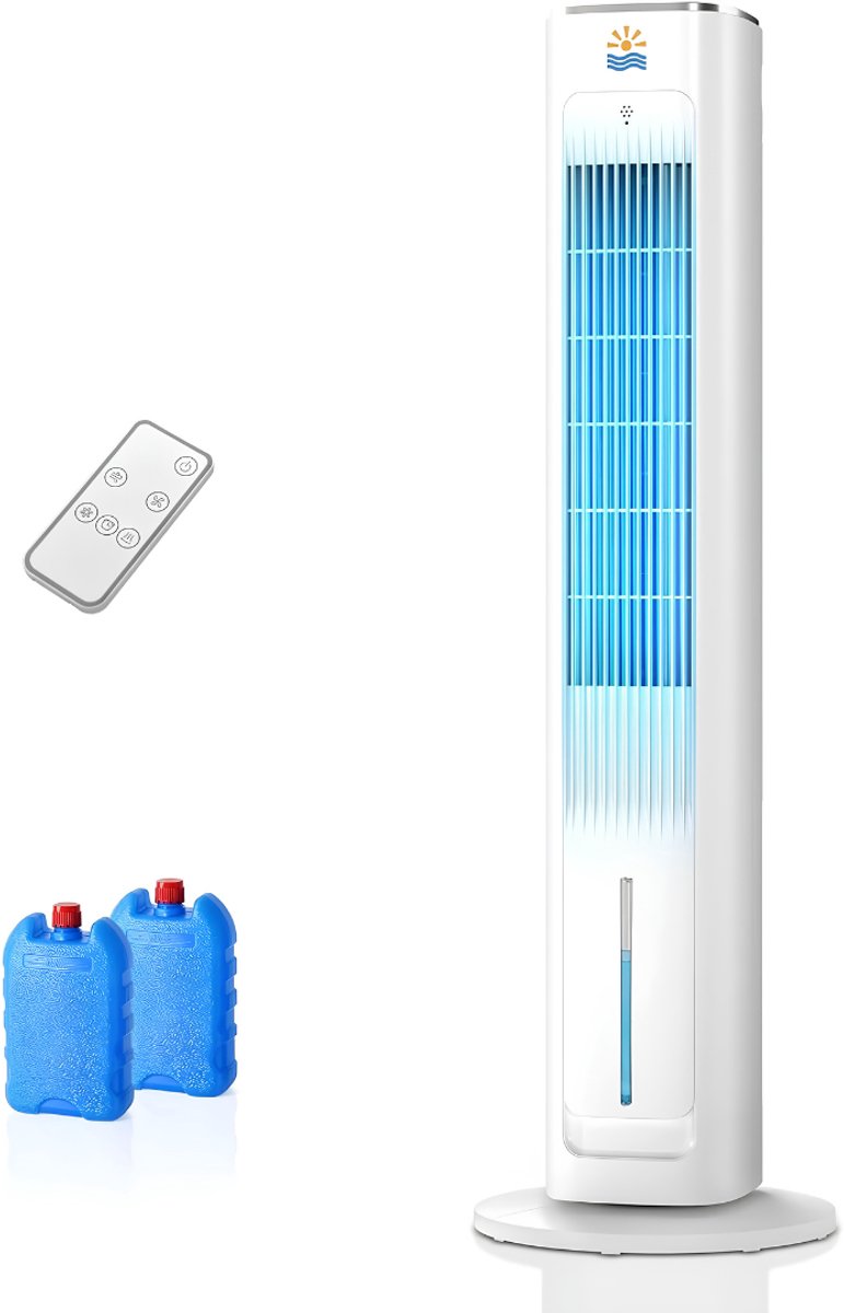 DnA® Airco Zonder Afvoerslang - Mobile Airco - Aircooler - Energy Class A++ - 3L Water Tank - Wit - 29cm x 29cm x 98cm