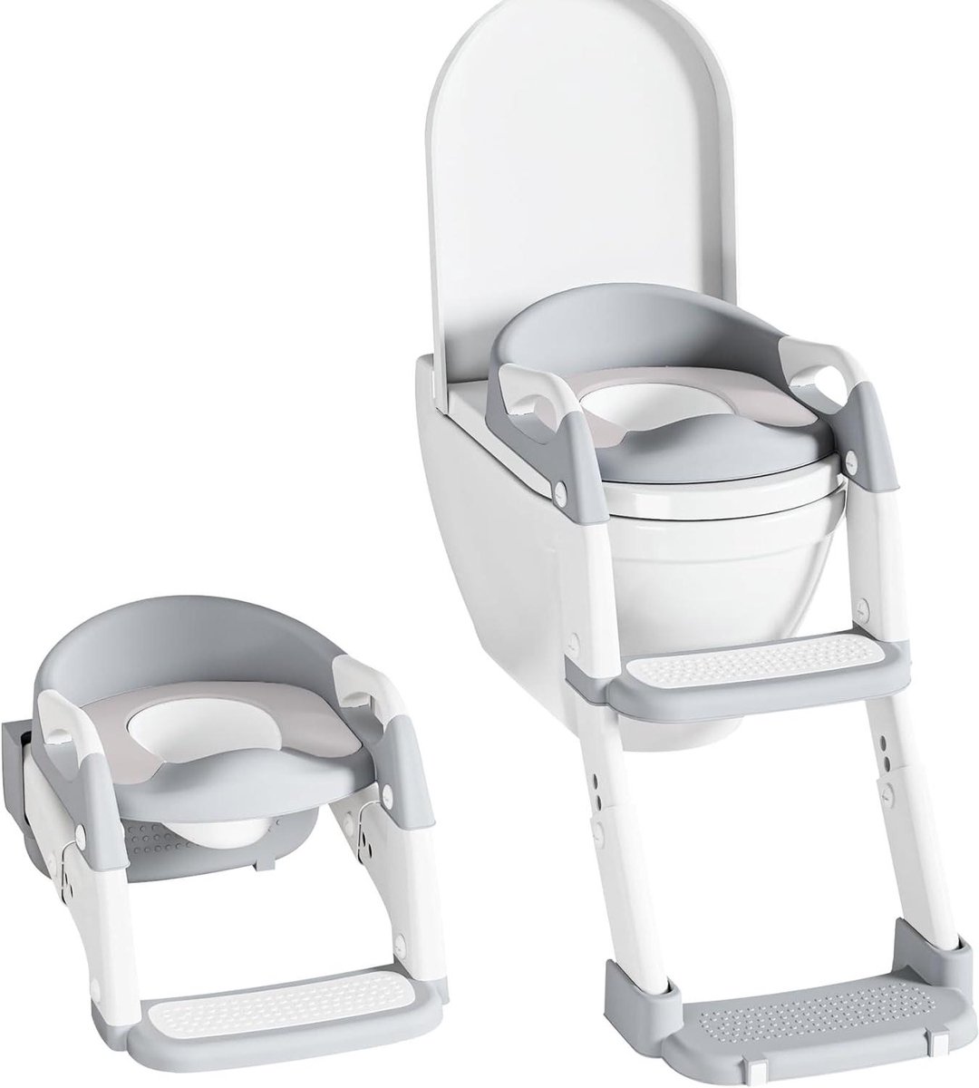 Kinder Toiletverkleiner - Baby Potje - Zindelijkheidstraining - Verstelbare Hoogte - 5 cm - Grijs