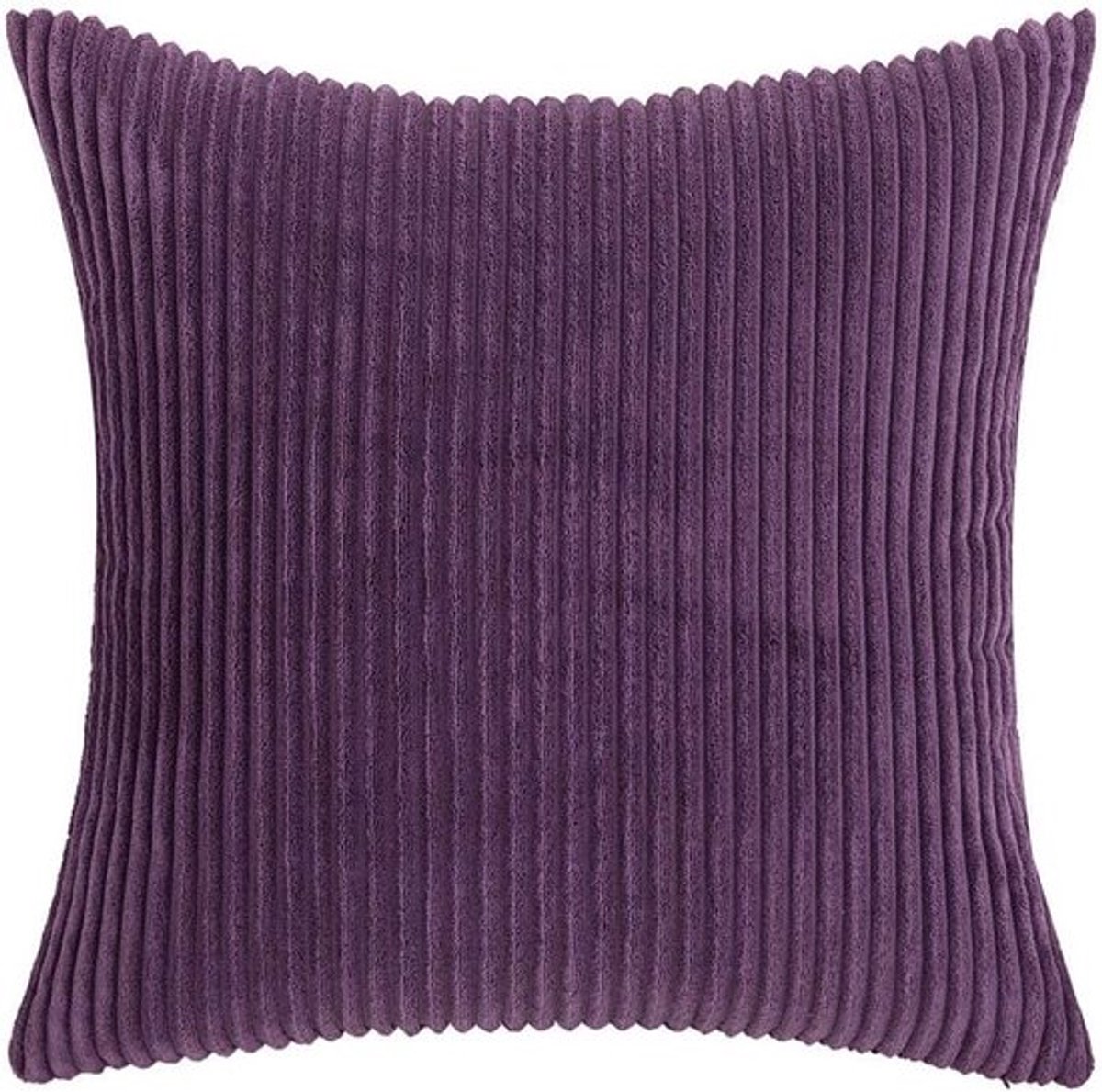 Set van 2 decoratieve kussenslopen van corduroy voor Kerstmis, 40 x 40 cm, donkerpaars, perfect voor bank en slaapkamer, stijlvol en comfortabel