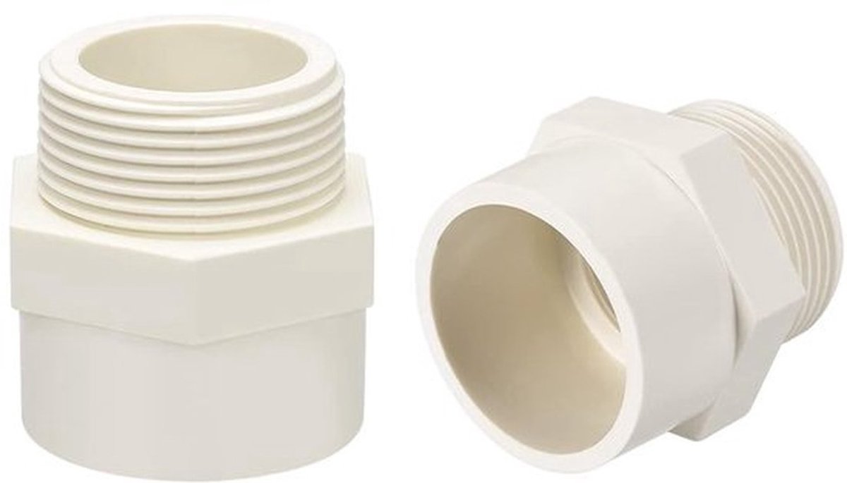 2 Stuks PVC Pijpmontage, Wit, Voor Sanitair en Irrigatie