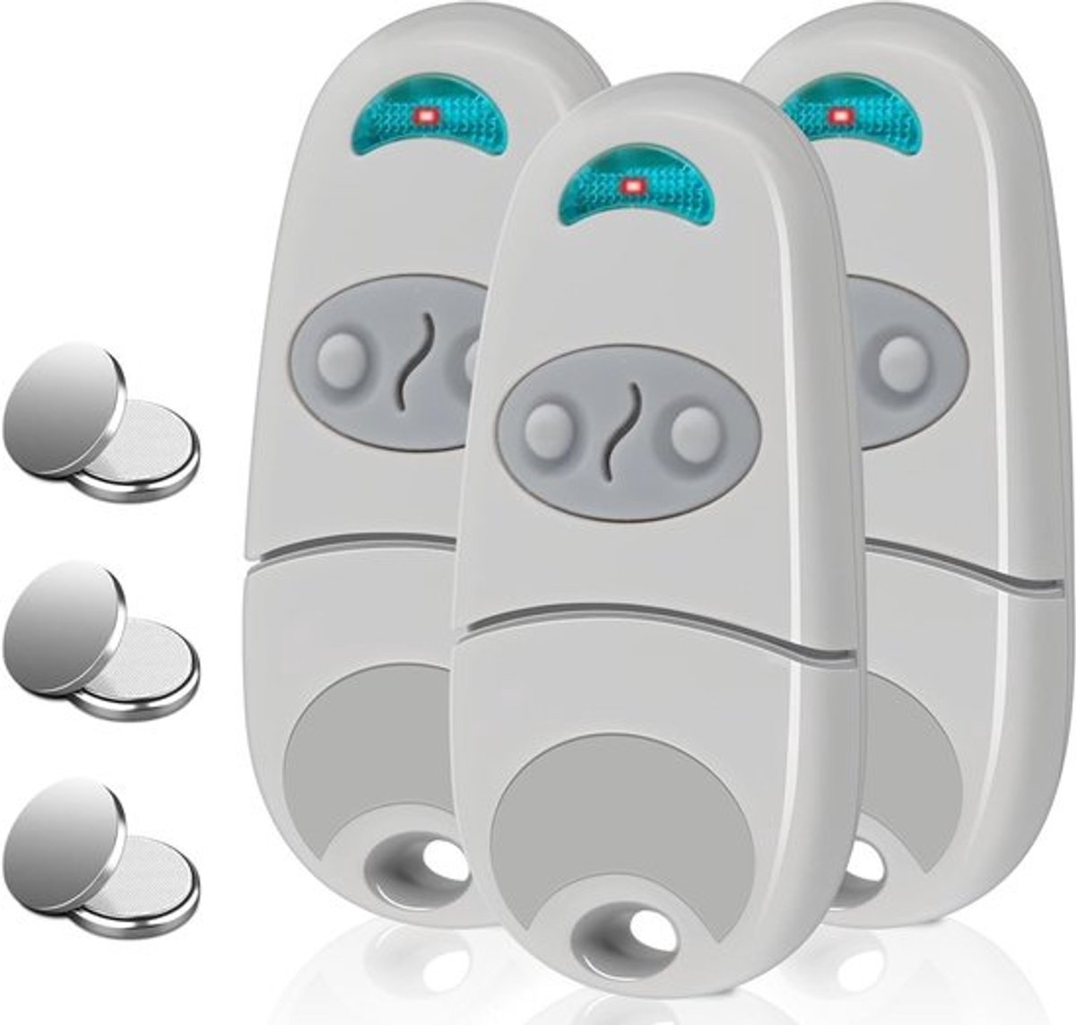 Set van 3 Vervangingen voor 868.3 MHz, 2-Kanalen Garage Deuropener, Compatibel met HSE2-868, HS4-868, HSM4-868, Geschikt voor ProMatic, SupraMatic, LineaMatic, Draadloze Bediening, Handzender
