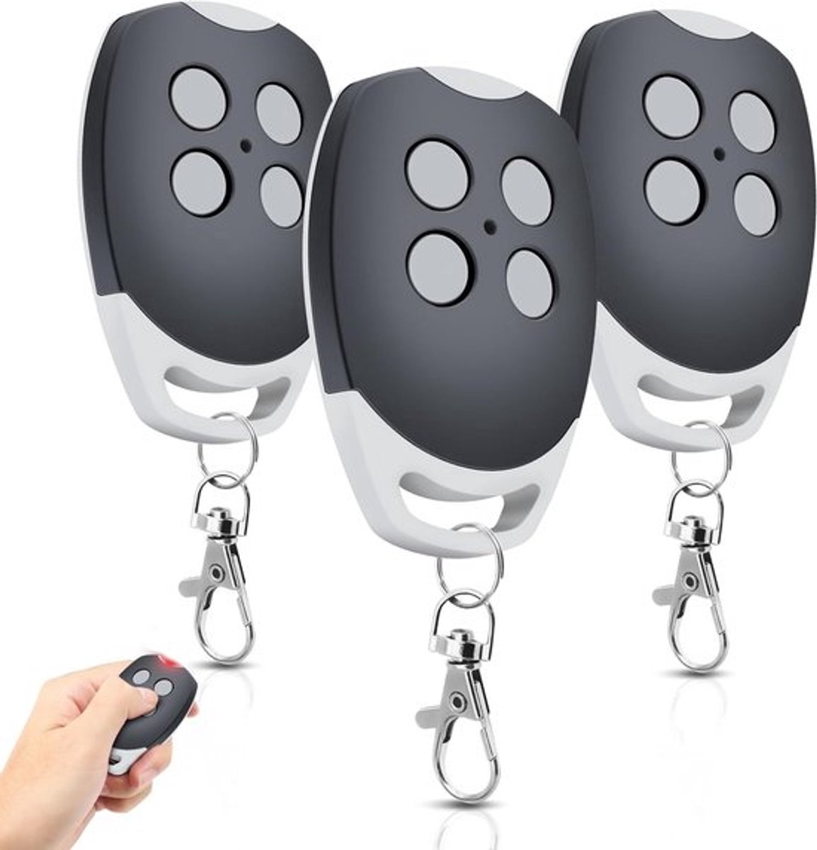 3 Stuks Garagedeuropeners 433,92 MHz, Afstandsbediening voor 4 Kanalen, Compatibel met Ditec en BIXL Modellen