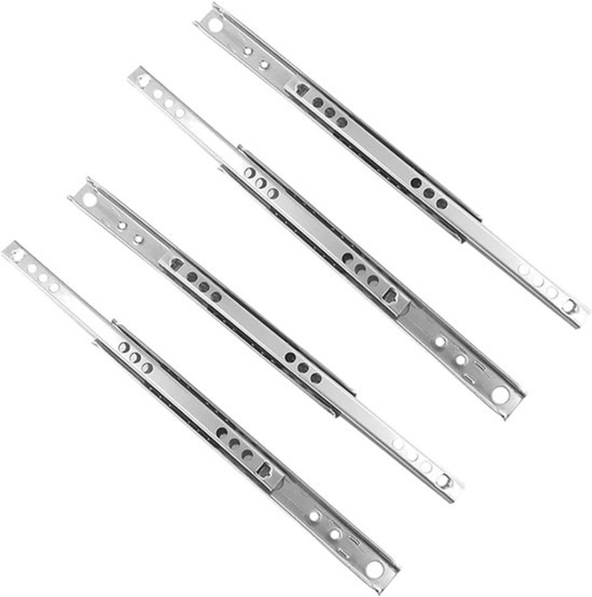 Metaal Ladegeleiders voor Meubels, 17mm Breed, 310mm Diepte, Vervangbare Ball Bearing Rails voor Soepele Beweging