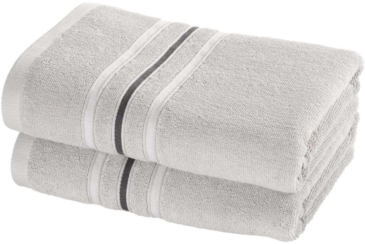 Moodit Handdoek Empress - Silver - set (2 st.) - 50 x 100 cm - Katoen