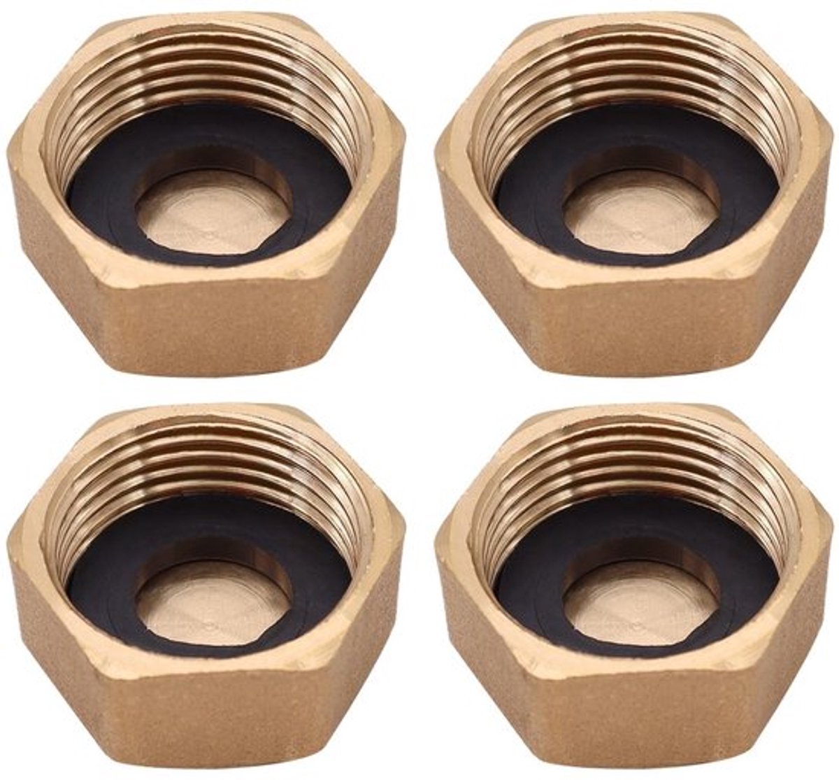 Afsluitmoerdop 3/4 inch - Messing - 4 Stuks - Eenvoudig te installeren - Vervangend access