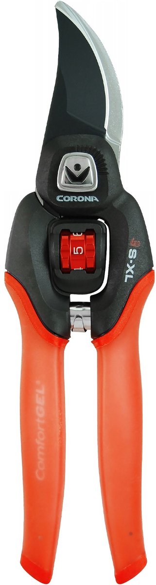 SnelShoppen - Snoeischaar Bypass met Comfort Gel Grips, Flex Dial, 3/4 Inch, Rood/Zwart - Perfect voor Tuin en Snoeiwerkzaamheden