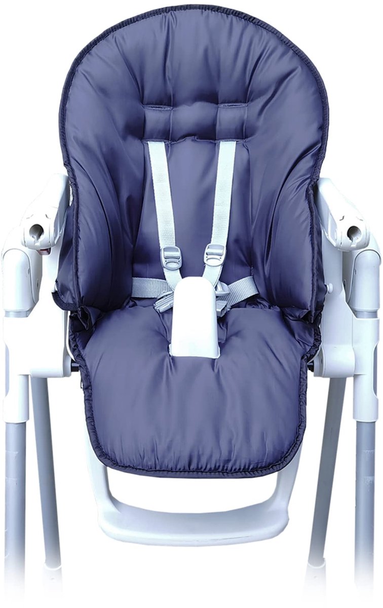 SnelShoppen - Overtrek kinderstoel kussen vervanging hoes zitkussen waterdicht grafiet voor babystoel Peg Perego Prima Pappa Zero 3 - Perfect voor thu
