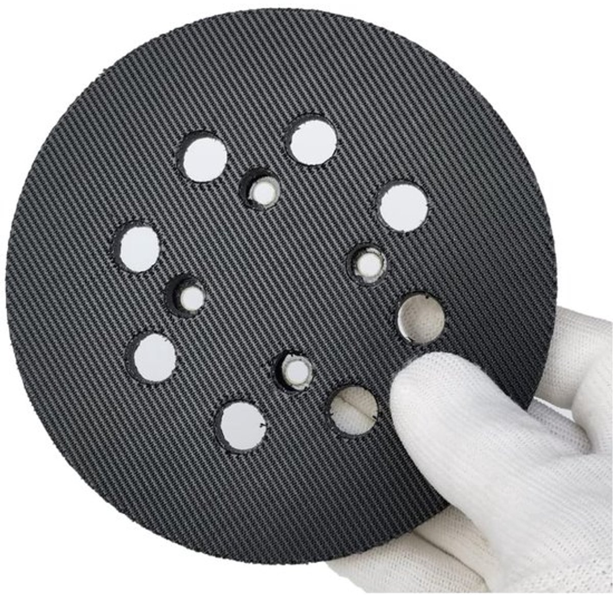 Schuurdiscsupport Ø 125 mm - Universeel voor excentrische schuurmachines - Medium harde schuurdisc - 8-gat ontwerp - Hoogwaardige kwaliteit - Flexibel voor vlakke/gebogen oppervlakken