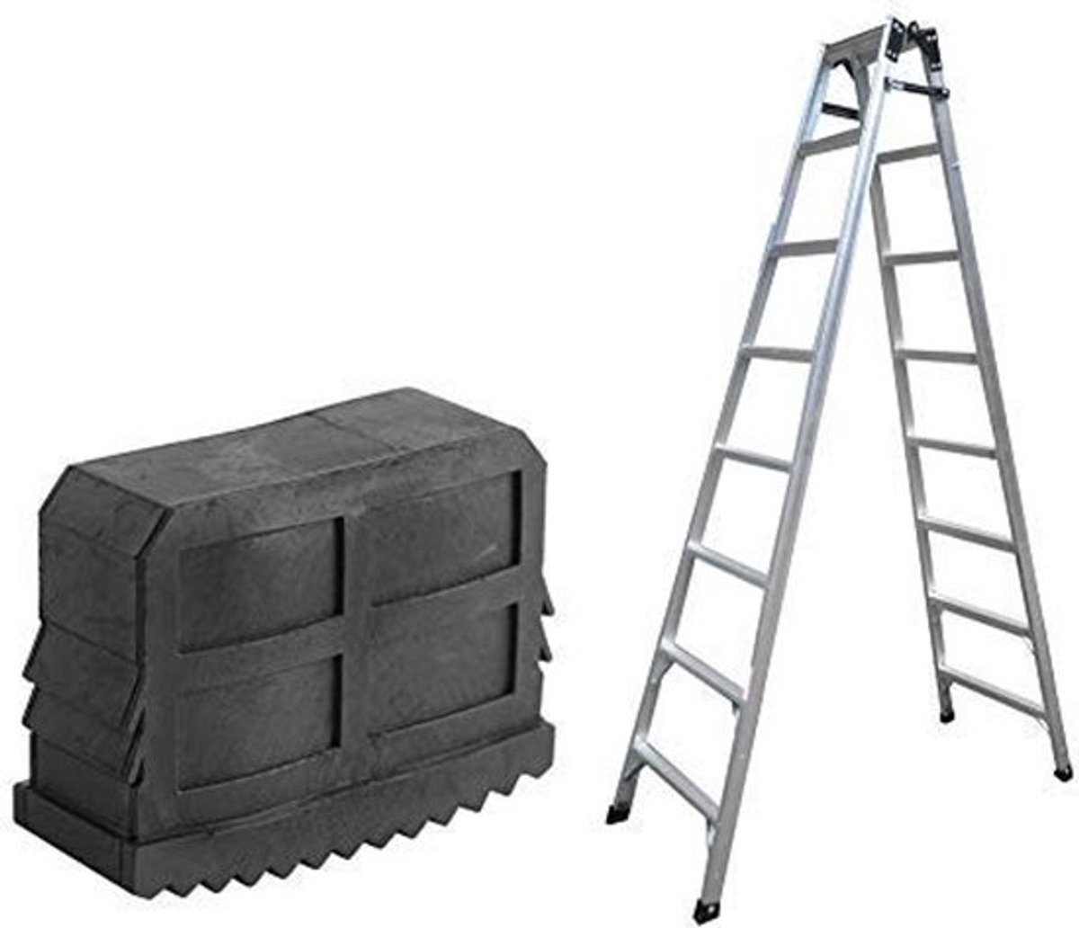 Geleidervoetjes Antislip - Vervangingspads - Rubber - Voetbescherming - Ladder Voetjes - 2 Stuks - Hoogwaardig Rubber - Laddervoetjes