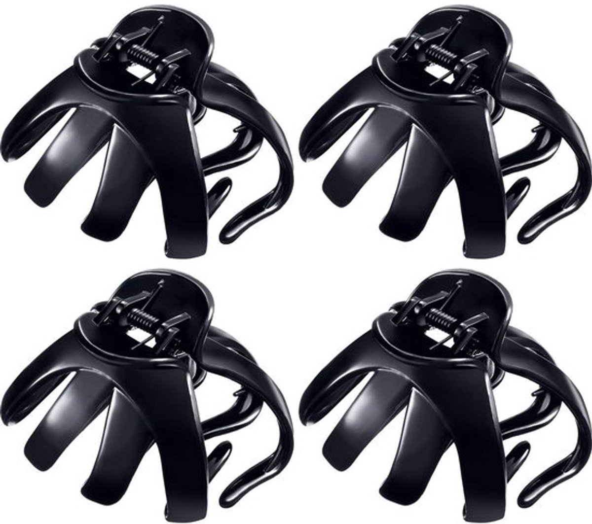 Octopusklemmen 4 Stuks - Grote Grip - Haarclips voor Dik Haar - Duurzaam PC-Plastic - Geschikt voor Meisjes/Vrouwen - 8,5 cm Groot formaat