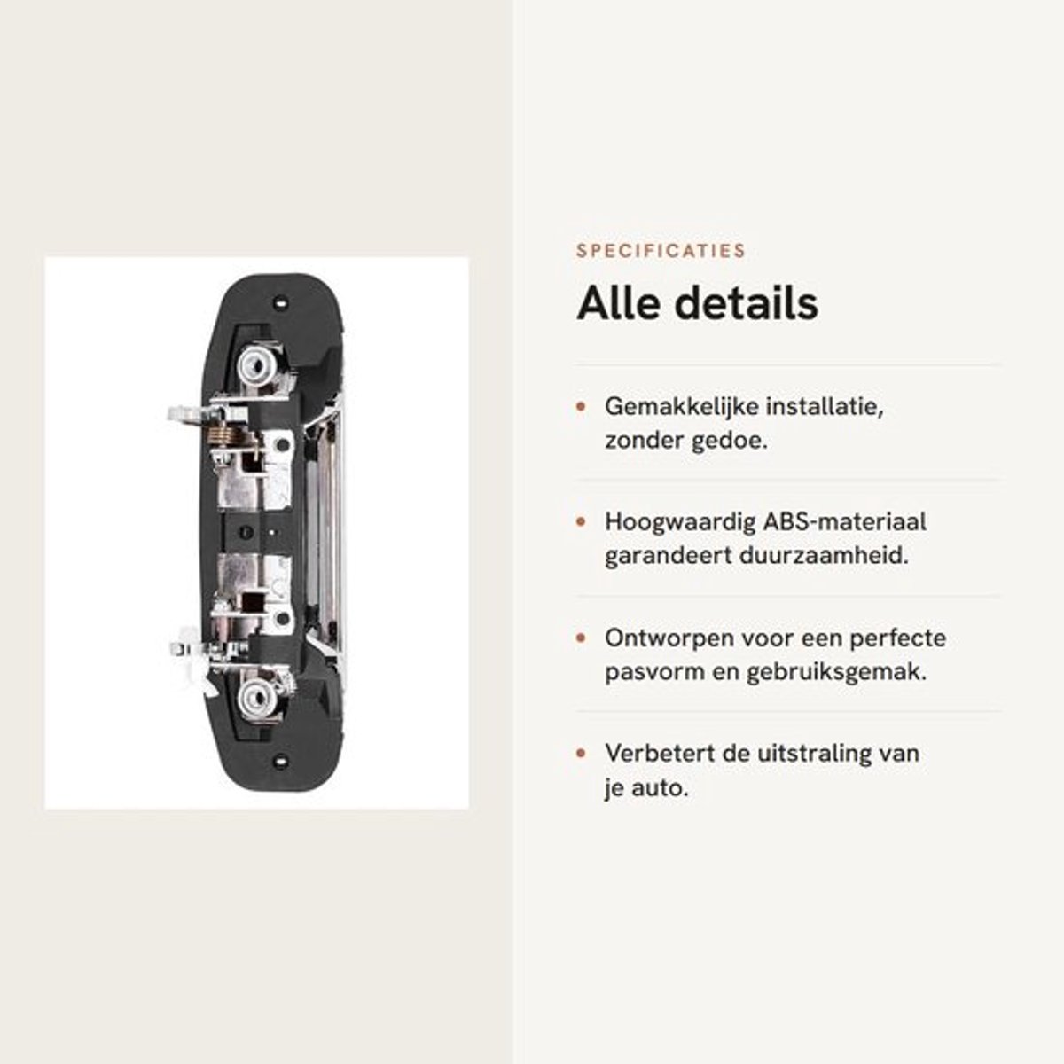 Buitendeurhandvat Linksvoor - Vervanging voor Montero Pajero - Stevig en Duurzaam - Hoogwaardig ABS - Eenvoudige Installatie - OE-nummer MR156875 - Deurhendel