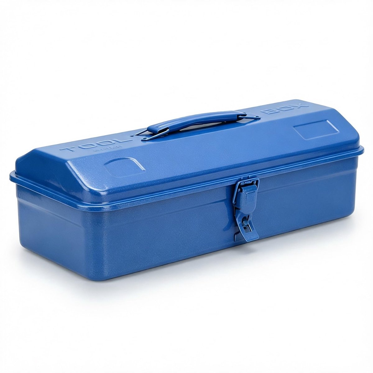 SnelShoppen - Gereedschapskist Metaal 36x15x10 cm - Lege Metalen Gereedschapskist met Draaggreep - Grote Universele Opslag Kist in Blauw voor Gereedsc
