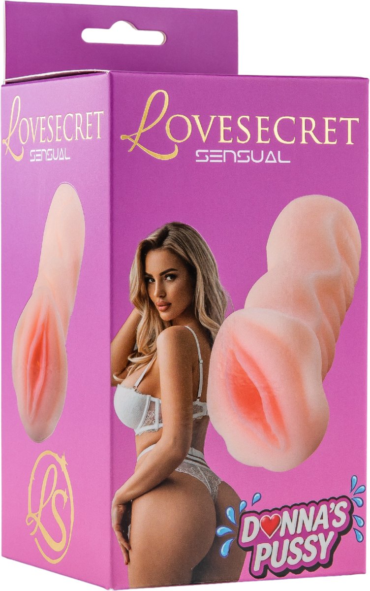LoveSecret Sensual Donna’s Pussy – Realistische Pocket Pussy – Vagina Masturbator voor Mannen – Huidkleurig met Roze Details