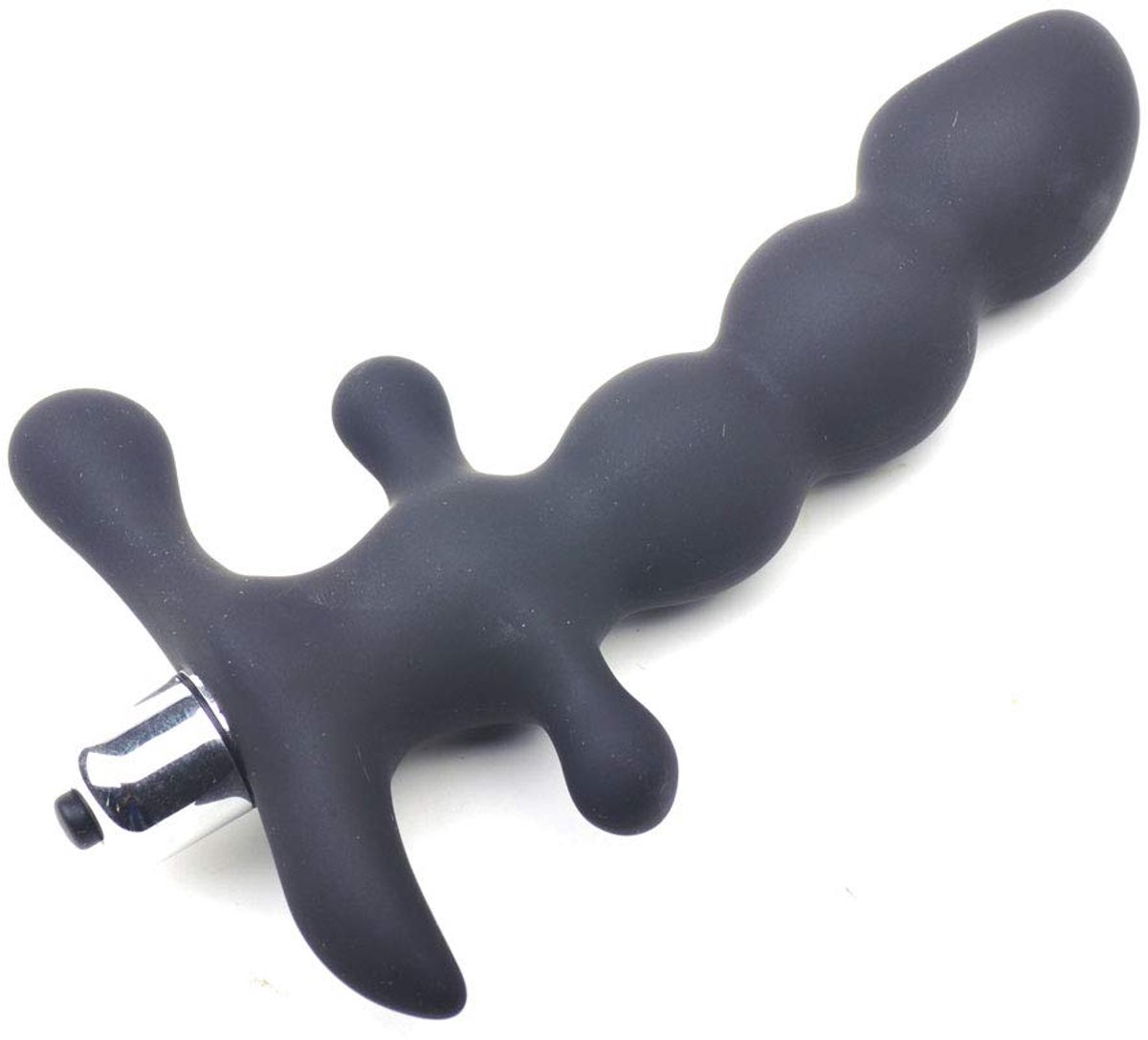 SnelShoppen - Vibrerend Butt Plug Anale Kralen - Silicone Butt Plug voor Intense Stimulatie - Zwart - Perfect voor Solo en Koppels - Anale Speeltjes v