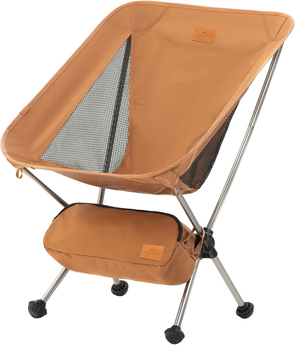SnelShoppen - Opvouwbare Campingstoel - Draagbare Vouwstoel - Ultralichte Klapstoel - Visstoel met Draagtas - Ideaal voor Camping, Tuin, Feest - Geel/