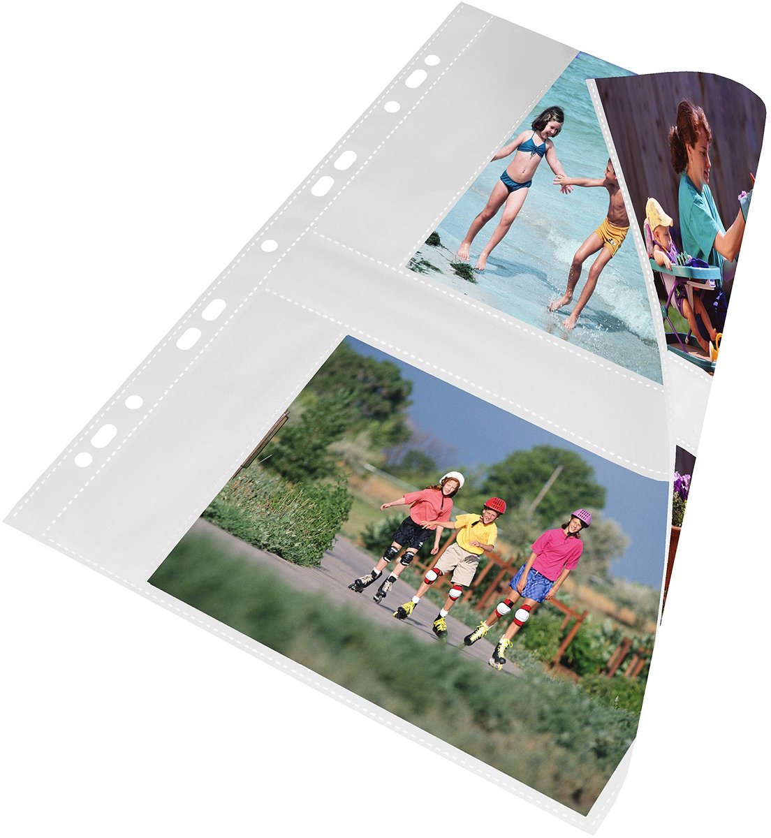 SnelShoppen - Fotohoezen voor ringalbums 10x15 cm, 13x18 cm en 9x13 cm, 100 Stuks in Wit of Zwart, Perfect voor Vakantiefoto's, Feesten en Herinnering