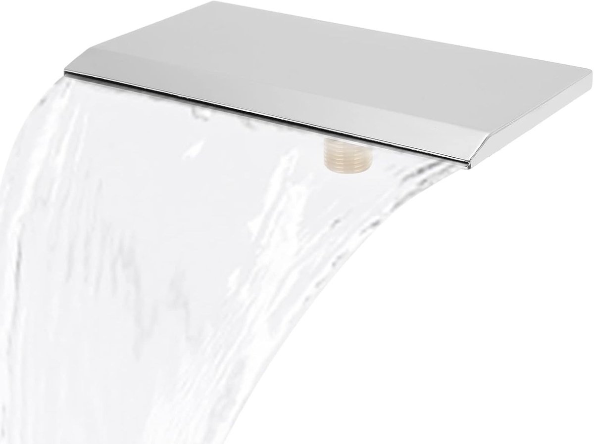 Pond Waterfall Cascade van RVS 19 cm voor Tuin en Buiten - Decoratieve Waterpartij met G1/2 Schroefdraad en Eenvoudige Installatie