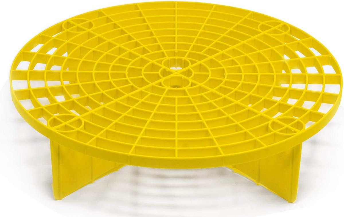 Emmer Systeem - Wasemmer Accessoire - Auto Wassen - Vuil Scheidend - 30 cm Diameter - Geel Zwart Wit