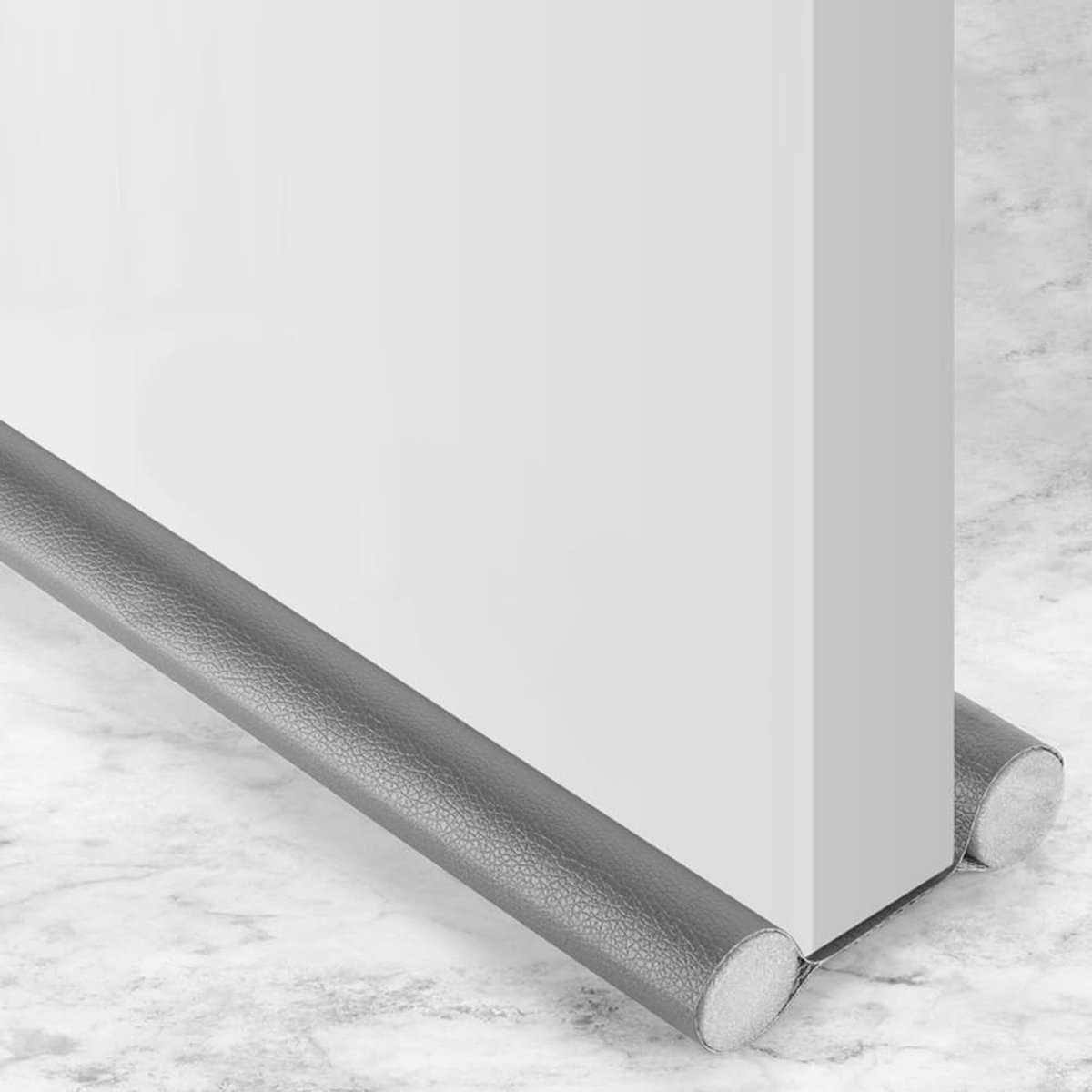 Effectieve tochtstrip voor deuren met dubbele afdichting, geluidsisolatie en perfecte pasvorm (Grijs, 96CM)