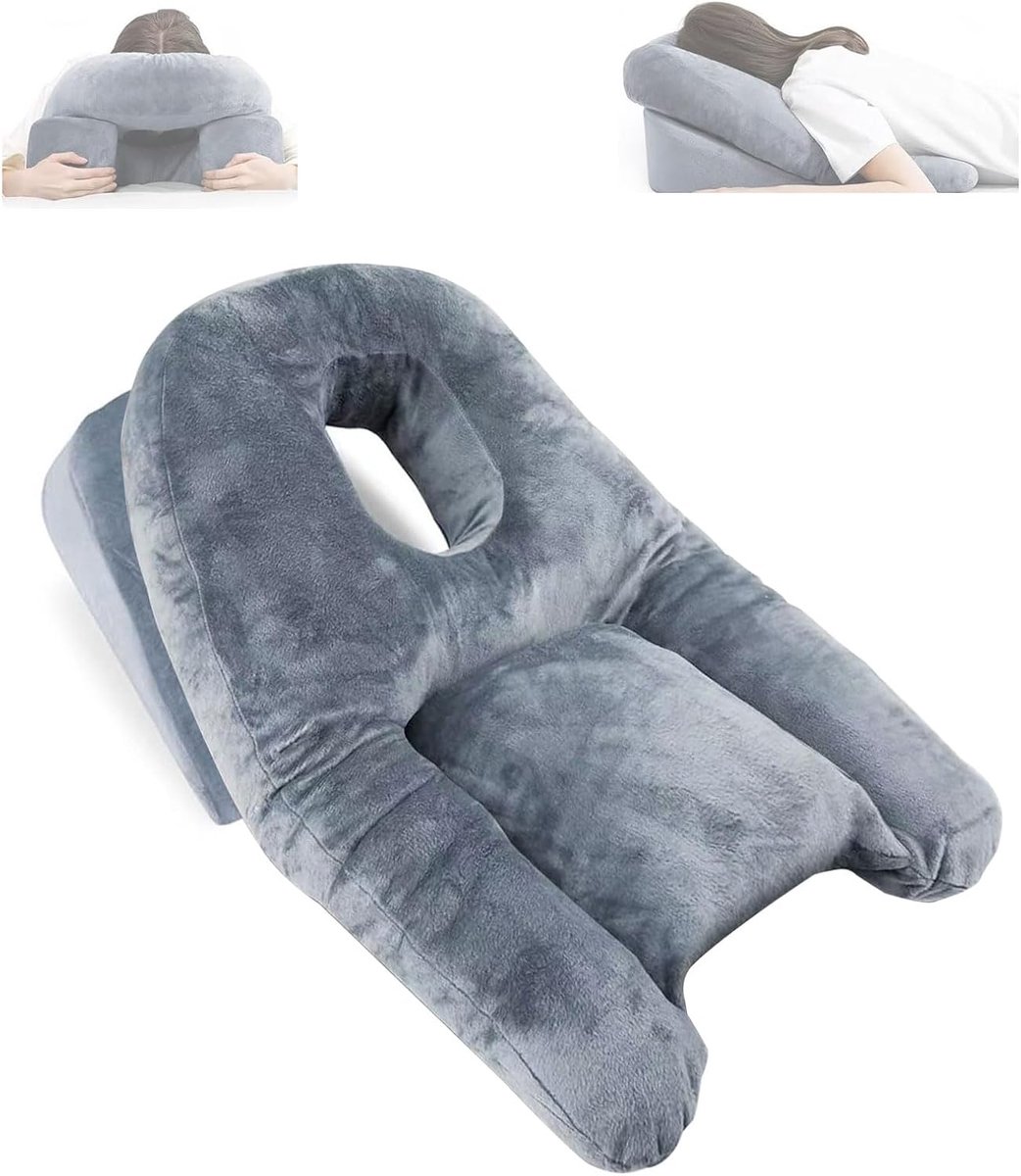 Verstelbaar buikslaper kussen - memory foam - gezichtsondersteuning - ideaal na oogoperatie - ShopVlot