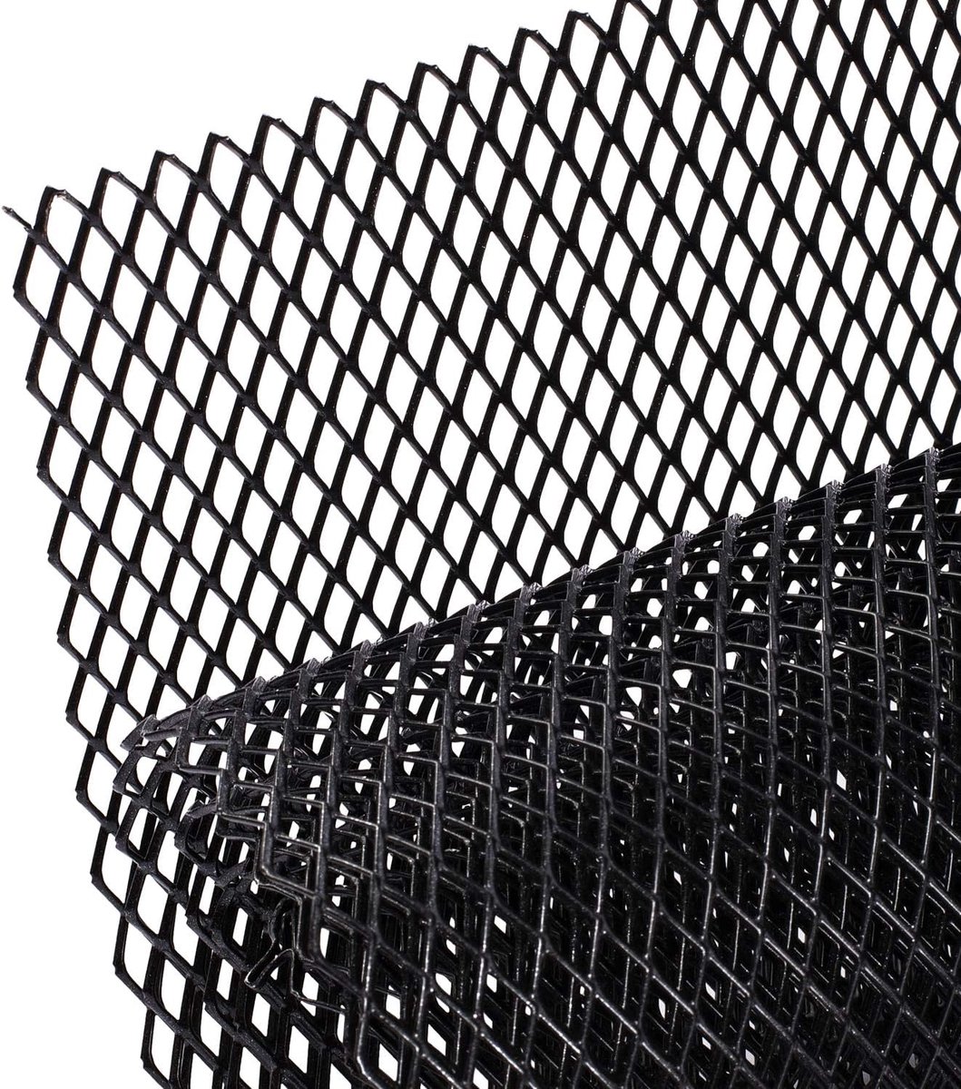SnelShoppen - Universaal Racerooster 100 x 33 cm Zwart Aluminiumlegering - 8 x 16 mm Ruitrace Rooster voor Auto Radiator - Perfect voor Racing en Auto