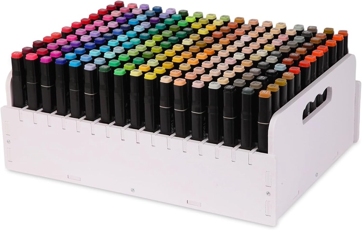 SnelShoppen - Markerstiften Organizer Houten Pennenhouder Bureau Opbergdoos voor Potloden, Kleurpotloden, Markers - Ideaal voor Kleine Kunstenaars, Ma